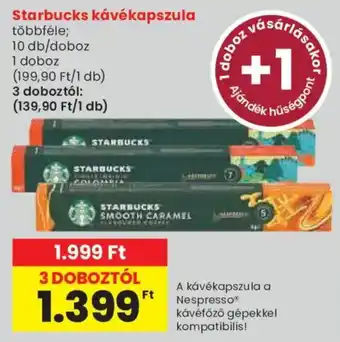 Spar Starbucks kávékapszula ajánlat