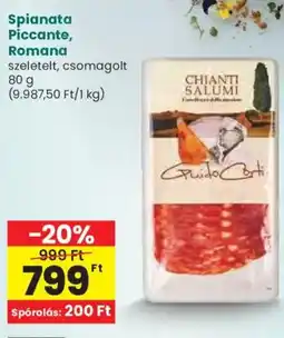 Spar Spianata Piccante, Romana ajánlat