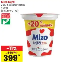 Spar Mizo tejföl ajánlat
