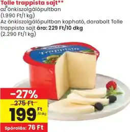 Spar Tolle trappista sajt ajánlat