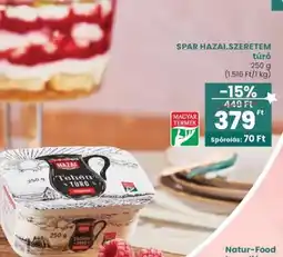 Interspar SPAR HAZAI.SZERETEM túró ajánlat