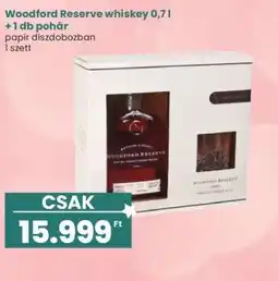 Interspar Woodford Reserve whiskey 0,7 l + 1 db pohár ajánlat