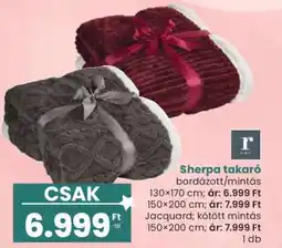Interspar sherpa takaró ajánlat