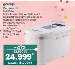 Interspar Gorenje kenyérsütő ajánlat