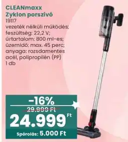 Interspar CLEANmaxx Zyklon porszívó ajánlat