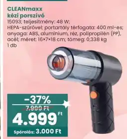 Interspar CLEANmaxx kézi porszívó ajánlat