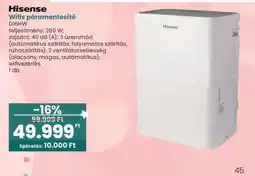 Interspar Hisense WiFis páramentesítő ajánlat
