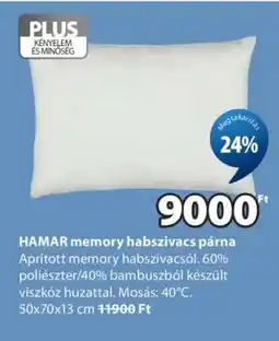 JYSK HAMAR memory habszivacs párna ajánlat