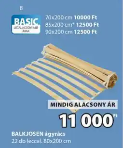 JYSK BALKJOSEN ágyrács ajánlat