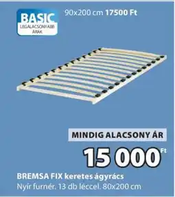 JYSK BREMSA FIX keretes ágyrács ajánlat