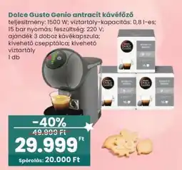 Interspar Dolce Gusto Genio antracit kávéfőző ajánlat