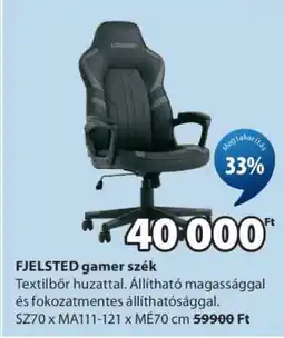 JYSK FJELSTED gamer szék ajánlat