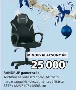 JYSK RANDRUP gamer szék ajánlat