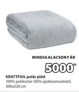 JYSK KRATTFIOL polár pléd ajánlat