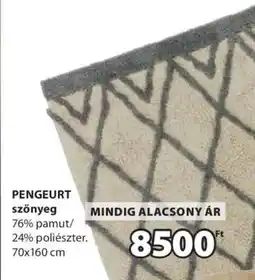 JYSK PENGEURT szőnyeg ajánlat