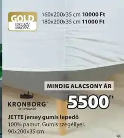 JYSK JETTE jersey gumis lepedő ajánlat