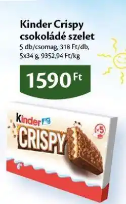 EcoFamily Kinder Crispy csokoládé szelet ajánlat