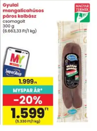 Gyulai mangalica húsos páros kolbász