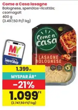 Interspar Come a Casa lasagne ajánlat