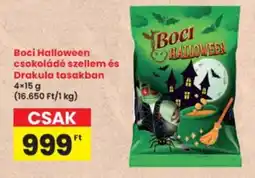 Interspar Boci halloween csokoládé szellem és Drakula tasakban ajánlat