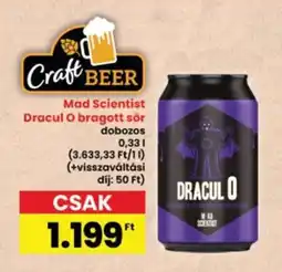 Interspar Mad Scientist Dracul O bragott sör ajánlat