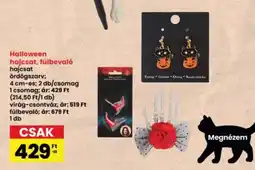 Interspar Halloween hajcsat, fülbevaló ajánlat
