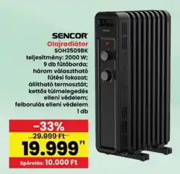 Interspar Sencor olajradiátor ajánlat