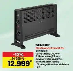 Interspar Sencor elektromos konvektor scf 2012bk ajánlat