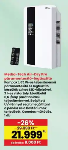 Interspar Media-tech air-dry pro páramentesítő-légtisztító ajánlat