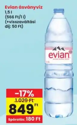 Interspar evian ásványvíz ajánlat