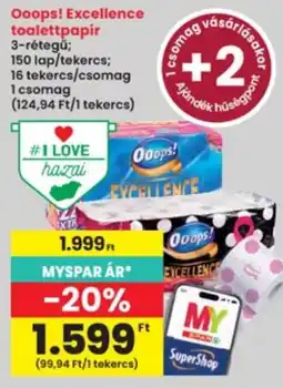 Interspar Ooops! excellence toalettpapír ajánlat