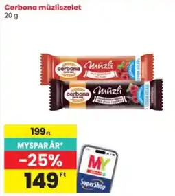 Interspar Cerbona műzli ajánlat