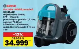 Interspar Bosch porzsák nélküli porszívó ajánlat