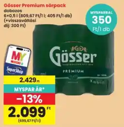 Interspar Gösser premium sör ajánlat
