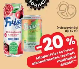 Interspar Friss és Friss+ alkoholmentes ajánlat