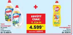 Interspar Tomi mosószergél + Pur mosogatószer ajánlat