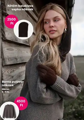 Kötött balaklava sapka nőknek