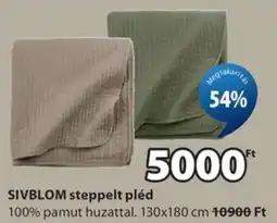 JYSK Sivblom steppelt pléd ajánlat