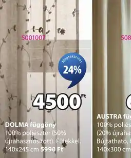 JYSK Kronborg viskafors zuhanyfüggöny ajánlat