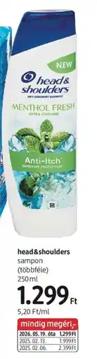 DM head & shoulders sampon ajánlat