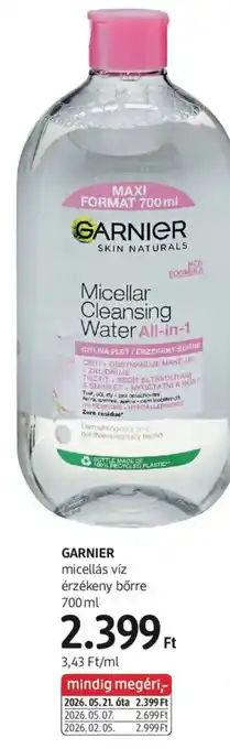 Garnier micellás víz