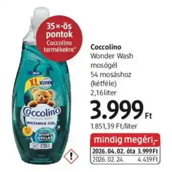Coccolino wonder wash mosógél