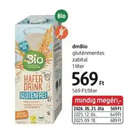 DM dmBio gluténmentes zabital ajánlat