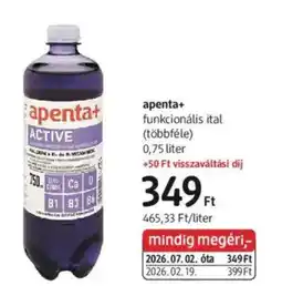DM apenta+ funkcionális ital ajánlat