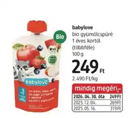DM babylove bio gyümölcspré ajánlat