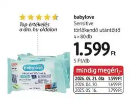 DM babylove sensitive törölködő utántöltő ajánlat