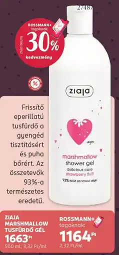 Rossmann Ziaja Marshmallow tusfürdő gél ajánlat