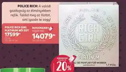 Rossmann Police Rich Girl Platinum női edt ajánlat
