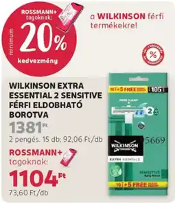 Rossmann wilkinson férfi eldobható borotva ajánlat