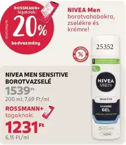 Rossmann nivea men sensitive borotvazselé ajánlat